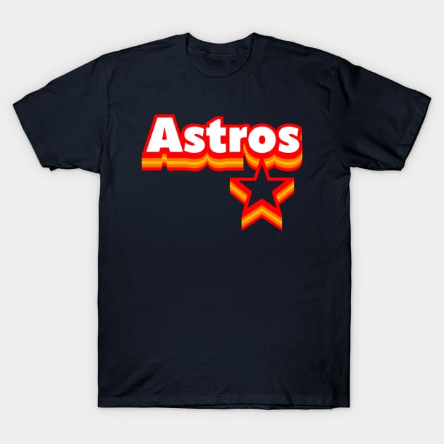 Astros and Star Retro T-Shirt by Throwzack